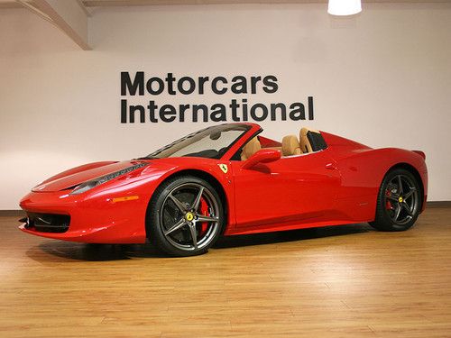 Virtually brand new 2012 458 spider with only 211 miles and lots of options!
