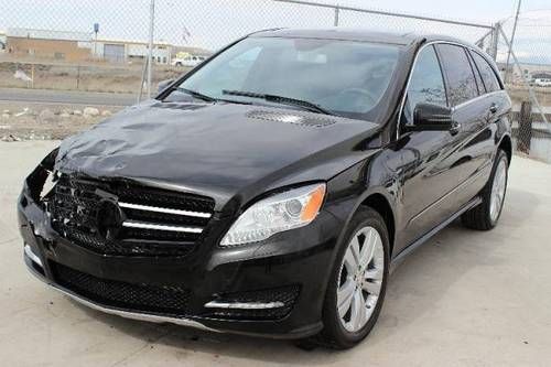 2012 mercdes-benz r350 4matic w/3rd row damaged salvage only 3k miles loaded!!