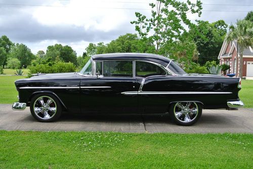 1955 chevy ls1 overdrive custom chassis air ride leather loaded street hot rod