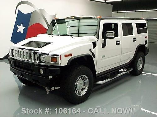 2005 hummer h2 4x4 sunroof 6 pass htd leather 76k miles texas direct auto