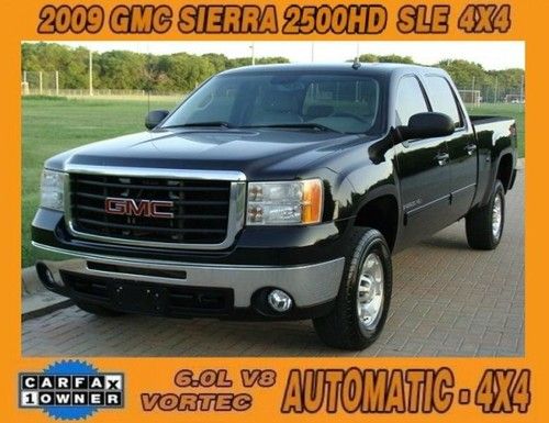2009 gmc sierra 2500hd crew cab sle 4wd leather power seat one owner hwy miles