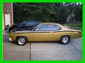 1971 plymouth duster 493 automatic rwd gold