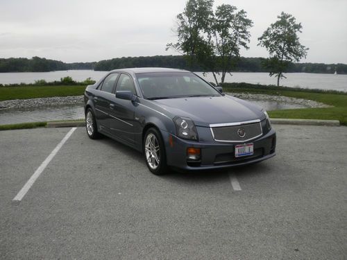 2005 cadillac stupid fast cts-v, stealth gray, lt gray int, $3k in go fast parts