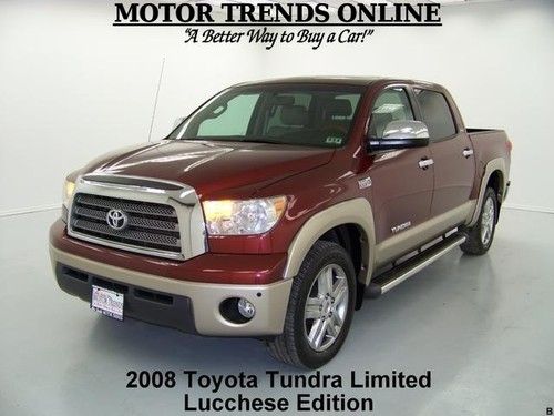 2008 lucchese ltd crewmax navigation rearcam roof htd seats toyota tundra 88k