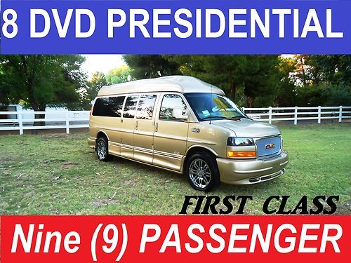 8 dvd theater presidential, 29" tv , 9 passenger custom conversion van,