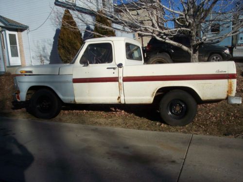 1970 ford f-100 rare short bed 4 speed 6 cylinder rat rod pickup truck!