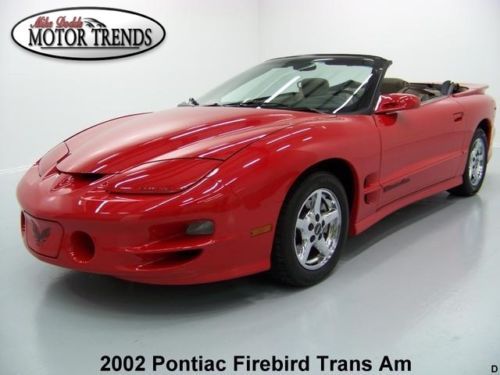 2002 pontiac firebird trans am convertible 310 hp 5.7 v8 chrome wheels only 32k