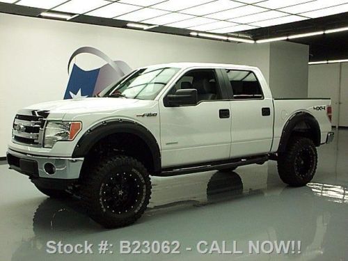 2013 ford f-150 crew ecoboost 4x4 lifted leather 24k mi texas direct auto