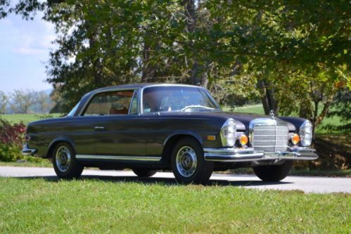 No reserve mercedes benz 280se 3.5 coupe brown metallic original cognac leather