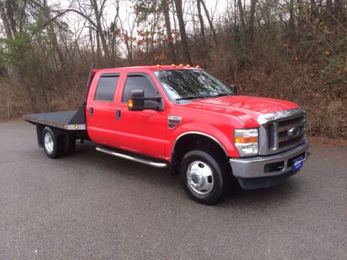 Crew cab f350 flat bed diesel 4x4 power stroke automatic red
