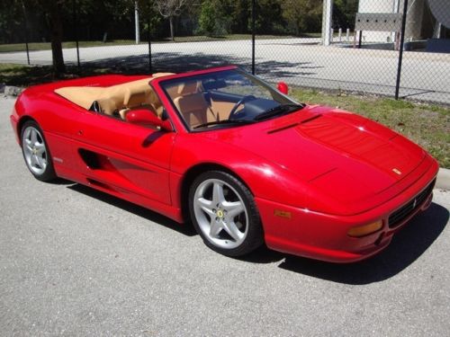 Low miles 5k red rosso tan f1 cambelts serviced tires ferrari 355 spider