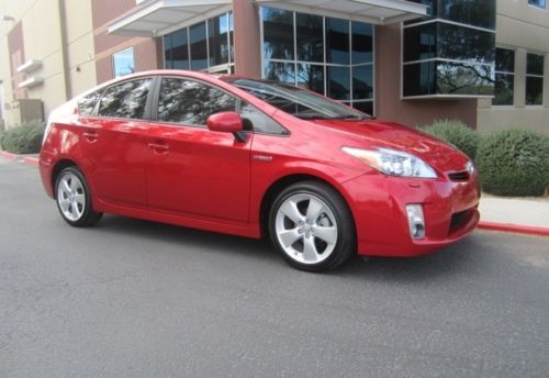2010 gorgeous 5dr hb red prius v - low mileage - luxury/solar panel moon roof