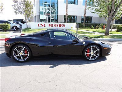 2012 ferrari 458 italia coupe low miles daytona seats / red inserts / 9 in stock