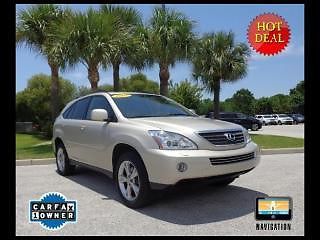 2007 lexus rx 400h awd navigation leather sunroof carfax cert local 1 owner!