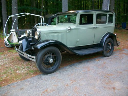 1931 ford model a sedan, late 31 indented firewall slant windsheild