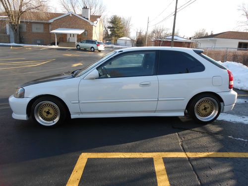 2000 white honda civic hatchback ek9 clone b16 doch vtec