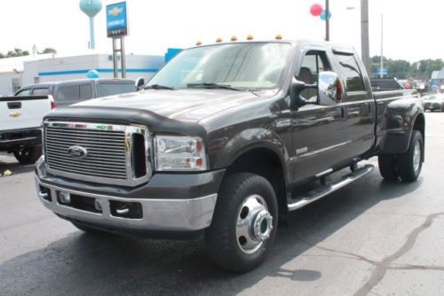 06 f-350 lariat powerstroke diesel truck 4wd crew cab leather sunroof tow packag