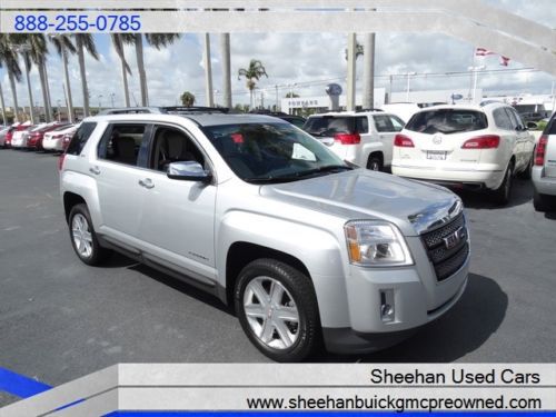 2010 gmc terrain one owner slt-2 silver fl driven sunroof leather power auto air