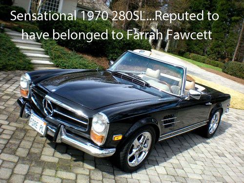 Pristine 1970 mercedes benz 280sl roadster reputedly owned by farrah fawcett