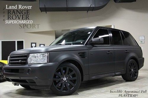 2006 land rover range rover sport supercharged plastidip matte black loaded wow!