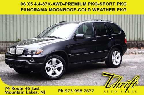 06 x5 4.4-87k-awd-premium pkg-sport pkg-panorama moonroof-cold weather pkg