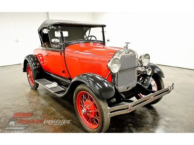 1929 ford model a roadster inline 4 3 speed bench seat numbers matching look