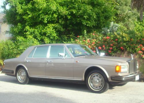 1985 rolls royce silver spirit - champagne ext. blue leather interior