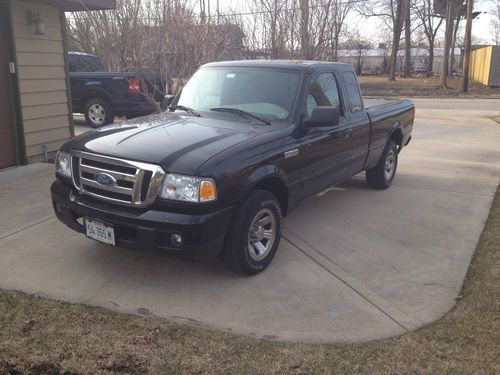 2007 ford ranger xlt extended cab 2.3l 5-speed manual black/tan leather
