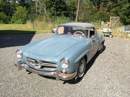 Mercedes benz 190sl sl coupe with soft top california title