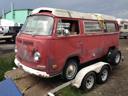1970 vw bus westfalia camper pop top original paint kombi van volkswagen