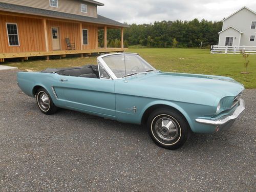 1965 ford mustang convertible 1 owner power top. pwr steering, rally pac no resv