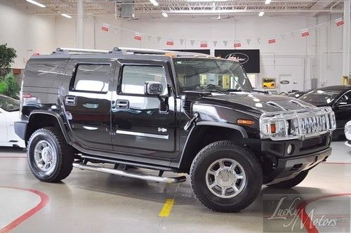 2005 hummer h2 suv, florida suv, 2xdvd, 3rd row, bose, heated leather, roof rack