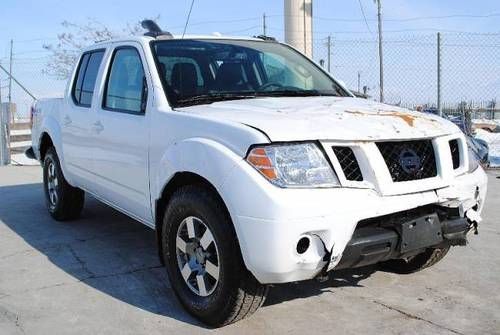2012 nissan frontier pro-4x crew cab 4wd damaged fixer runs! only 10k miles l@@k