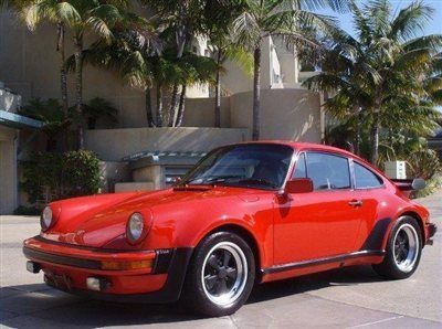 1979 porsche 930 turbo coupe red black classic - a rare find great inside &amp; out!
