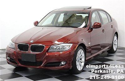 No reserve awd 31k 328xi 2011 red all wheel drive premium pkg real leather ipod