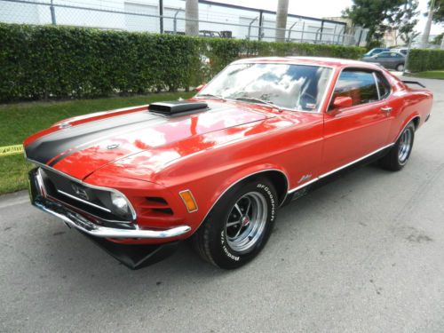 Awesome and rare 1970 ford mustang mach 1, 351 h code, shaker hood, 4 speed, a/c