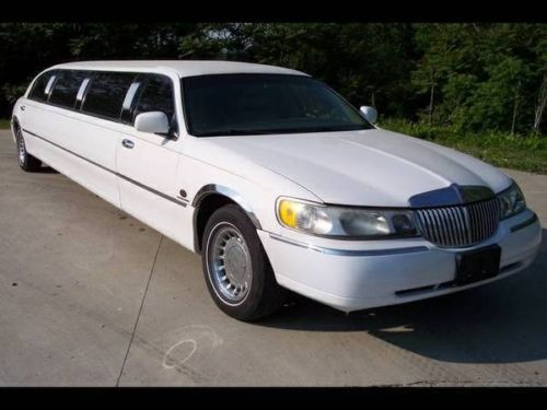 2000 limousine lincoln town car 10 passenger 120 inch stretch limo low miles!!