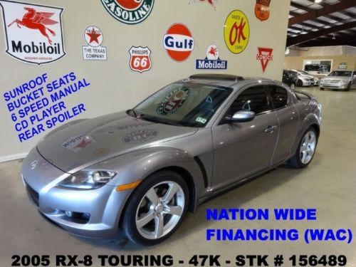 2005 rx-8 touring pkg,6 speed trans,sunroof,cloth,bose,18in whls,47k,we finance!