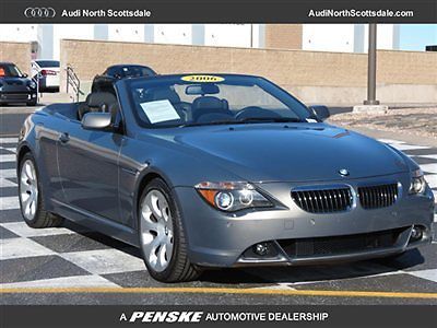 06 bmw 650 ci convertible gray leather gps 52k miles clean car fax