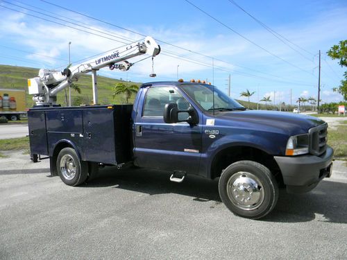 2003 ford f450 f550 diesel mechanics utility service crane truck 5k lb liftmoore