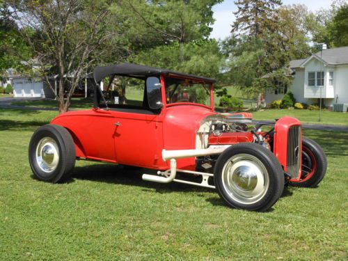 1929 ford roadster w/ 1932 grill &#034;all steel&#034; original soft top runs/drives great