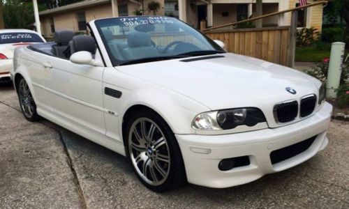2003 white convertible softtop e46 m3 w 6-speed fully-loaded smiles included