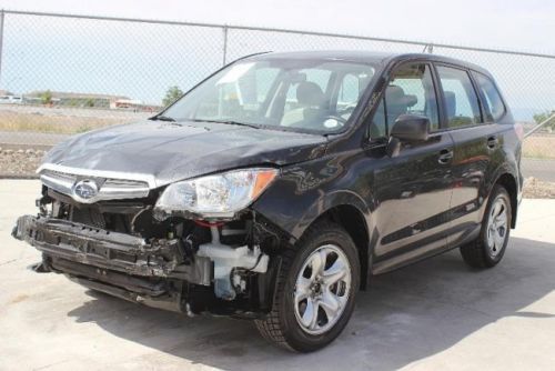 2014 subaru forester 2.5i damaged salvage crashed fixer project runs! must see!!