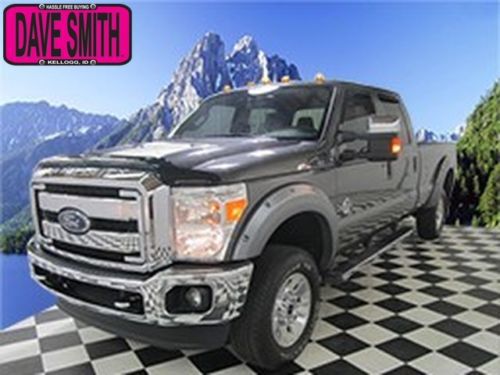 12 ford f-250 xlt 4x4 crew cab auto diesel long box bed liner keyless entry
