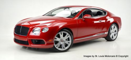 2013 bentley gt v8 coupe dragon red 2629 miles warranty &amp; 1st service performed!