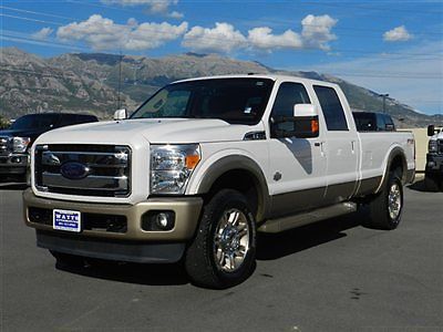Ford crew cab 4x4 king ranch powerstroke diesel navigation sunroof leather auto
