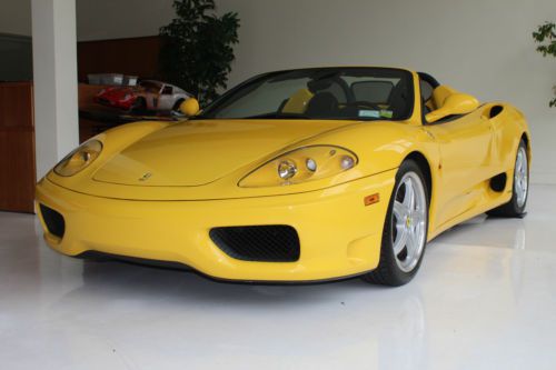2001 ferrari 360 spider- flawless!!, 6 years of service records! low reserve