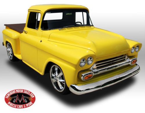 1959 chevrolet 3100 pickup yellow tan custom hot