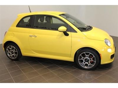 Bright yellow sport with alloy wheels, fog lights, sport seats, automatic