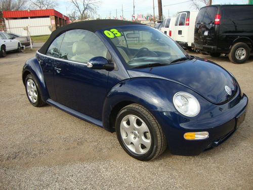 2003 volkswagen new beetle 2.0l leather cd convertible clean title